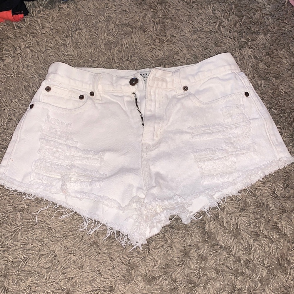 High waisted AE jean shorts